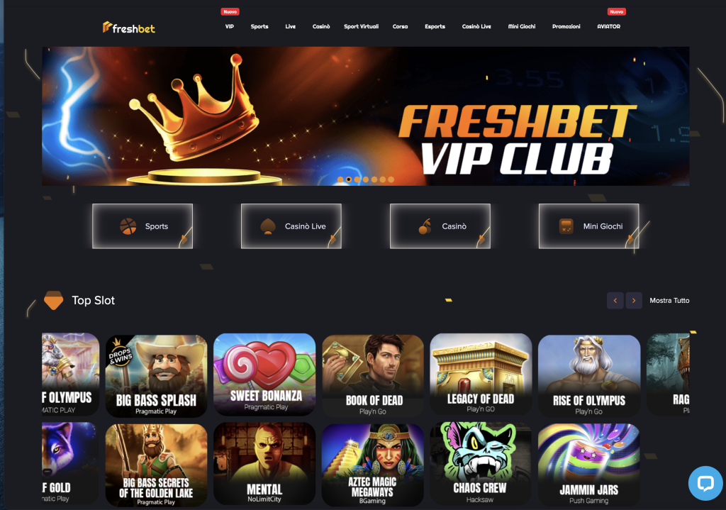 FreshBet Casino Website