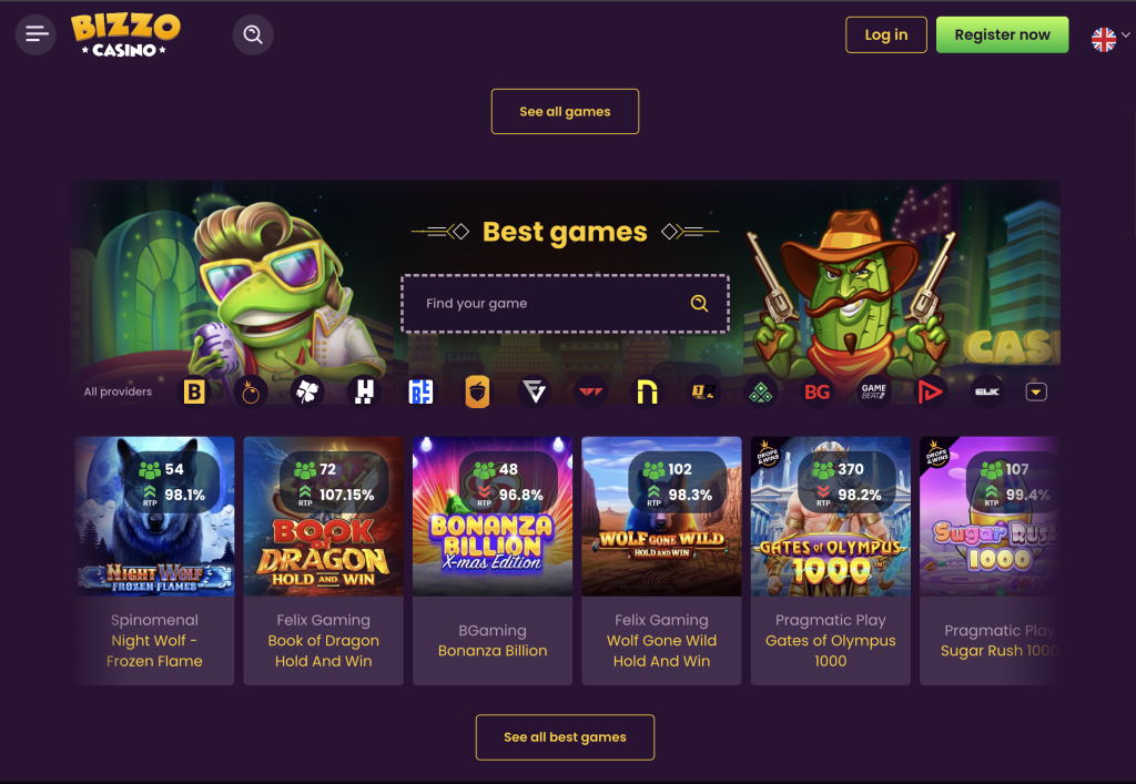 Bizzo Casino Website