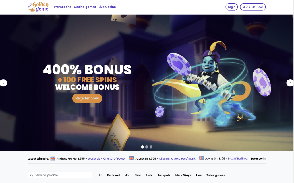 Golden Genie Casino Website