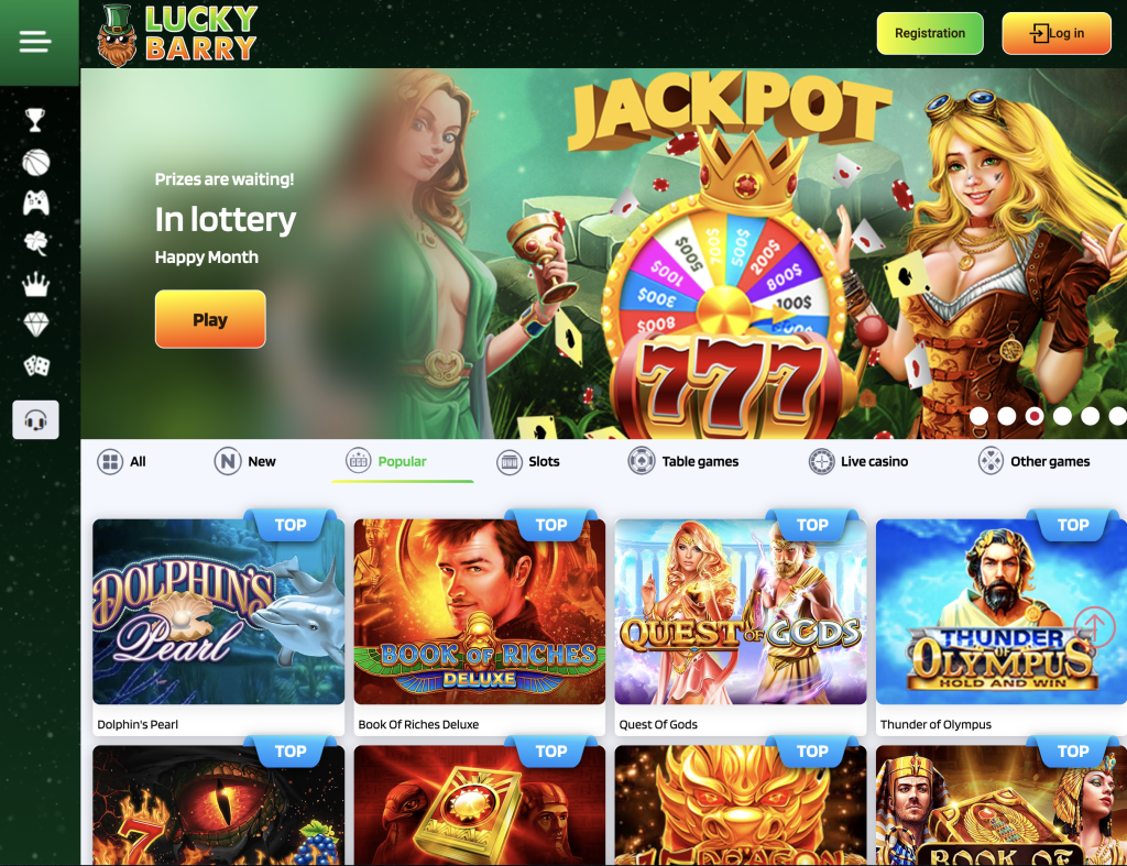 Lucky Barry Casino Website