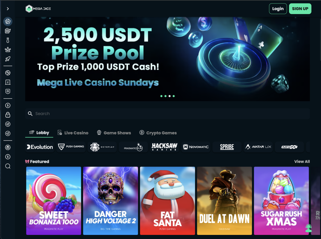 Mega Dice Casino Website