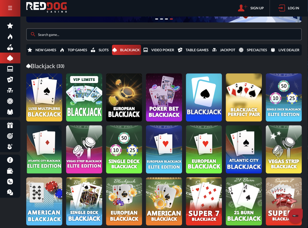 Red Dog Casino Website