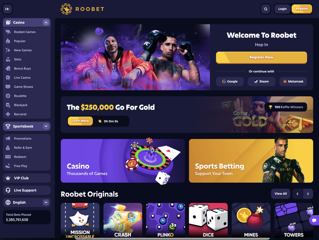 Roobet Casino Website