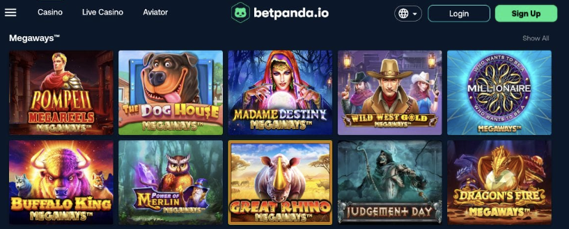 BetPanda Casino Website