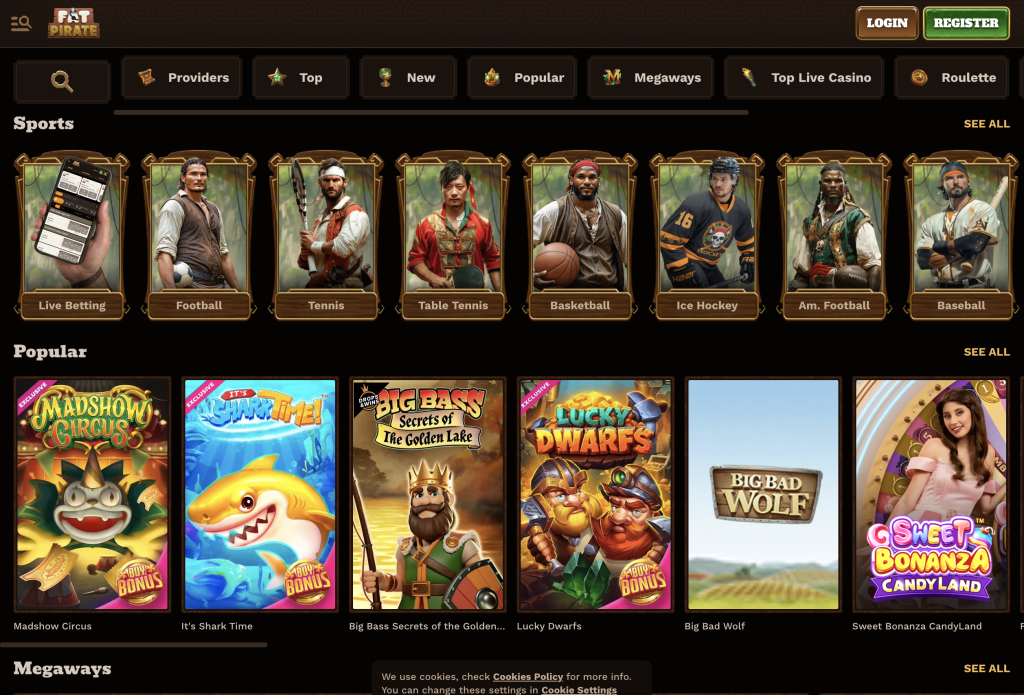 Fat Pirate Casino Website