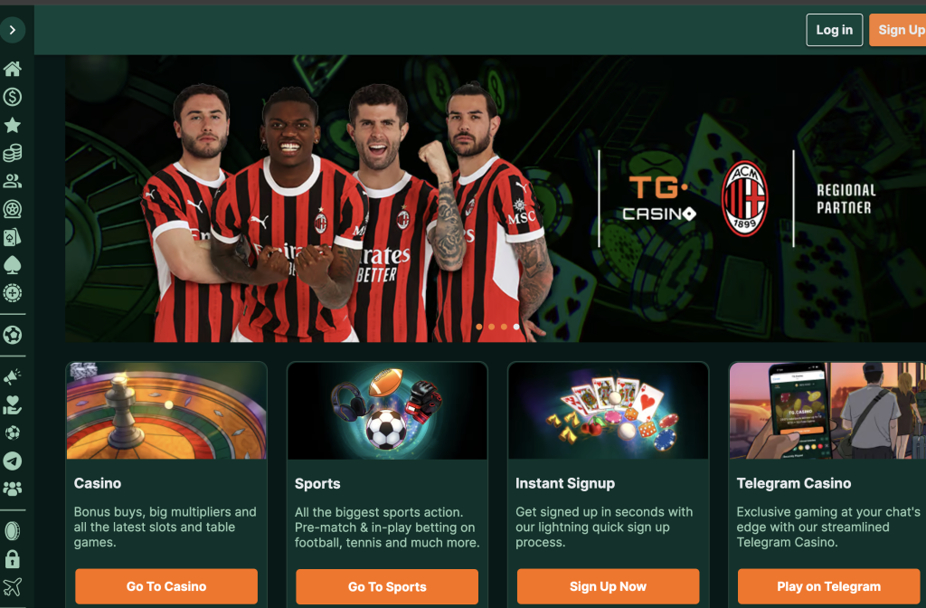 TG Casino Website